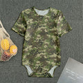 Military Digital Camo Pattern Print Men's Bodysuit