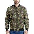 Military Digital Camo Pattern Print Men's Bomber Jacket