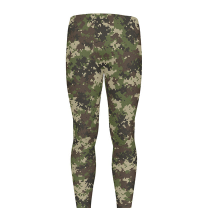 Military Digital Camo Pattern Print Men's leggings