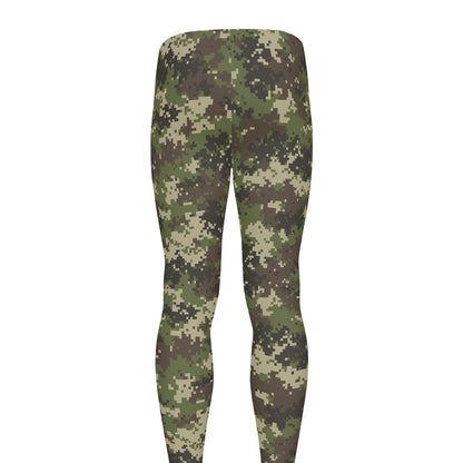 Military Digital Camo Pattern Print Men's leggings