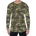 Military Digital Camo Pattern Print Men's Long Sleeve T-Shirt