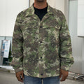Military Digital Camo Pattern Print Men's Shirt Jacket