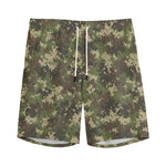 Military Digital Camo Pattern Print Men's Sports Shorts