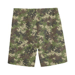 Military Digital Camo Pattern Print Men's Sports Shorts
