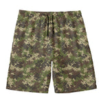 Military Digital Camo Pattern Print Men's Swim Trunks