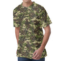 Military Digital Camo Pattern Print Men's Velvet T-Shirt