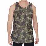 Military Digital Camo Pattern Print Men's Velvet Tank Top