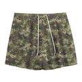Military Digital Camo Pattern Print Mesh Shorts