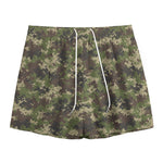 Military Digital Camo Pattern Print Mesh Shorts