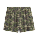 Military Digital Camo Pattern Print Mesh Shorts