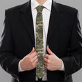 Military Digital Camo Pattern Print Necktie