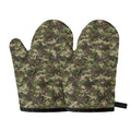 Military Digital Camo Pattern Print Oven Mitts