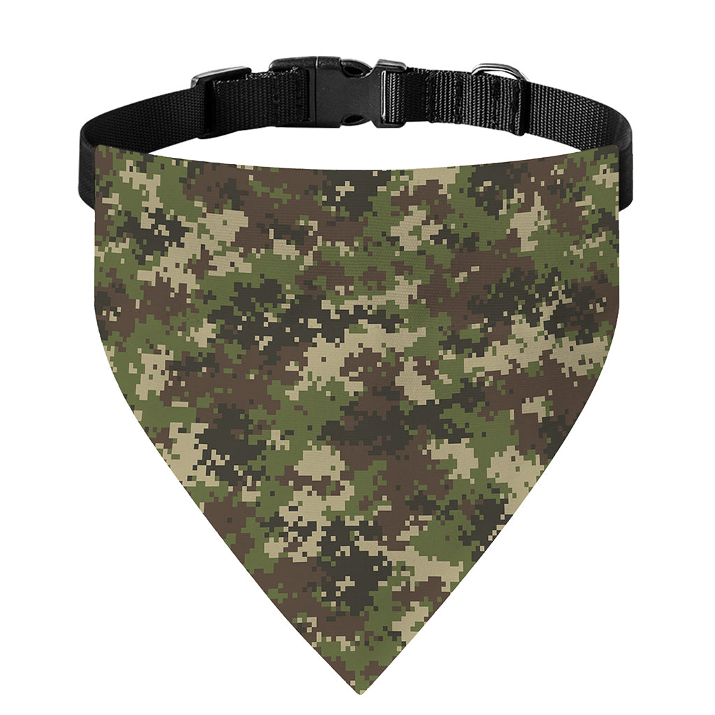Military Digital Camo Pattern Print Over The Collar Dog Bandana