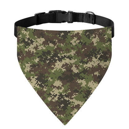 Military Digital Camo Pattern Print Over The Collar Dog Bandana