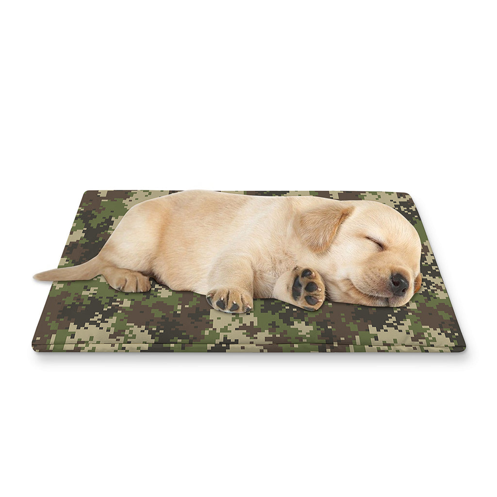 Military Digital Camo Pattern Print Pet Cooling Mat Cover