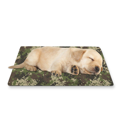 Military Digital Camo Pattern Print Pet Cooling Mat Cover