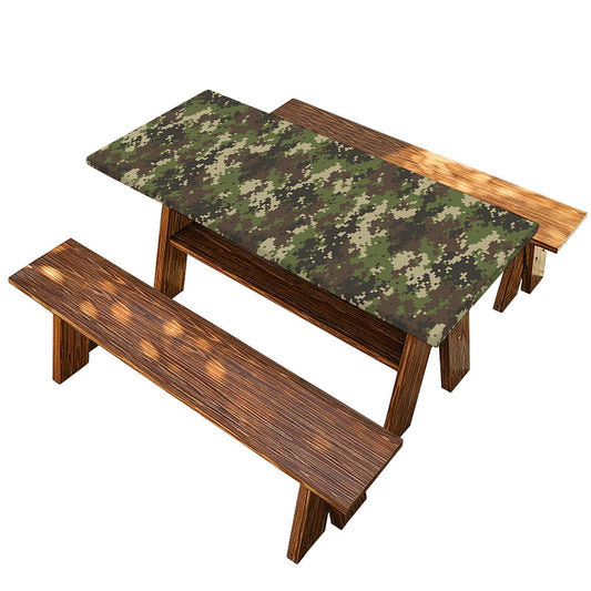Military Digital Camo Pattern Print Picnic Table Cover