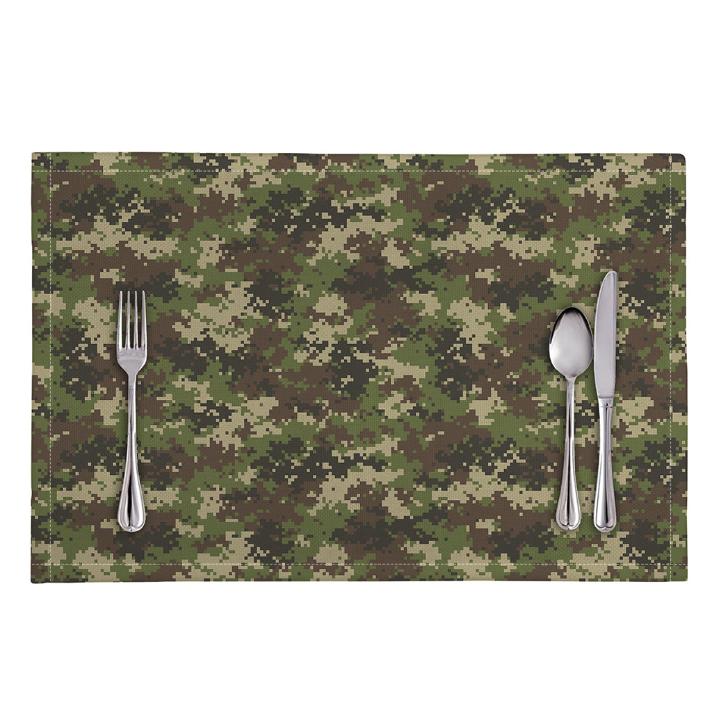 Military Digital Camo Pattern Print Placemat