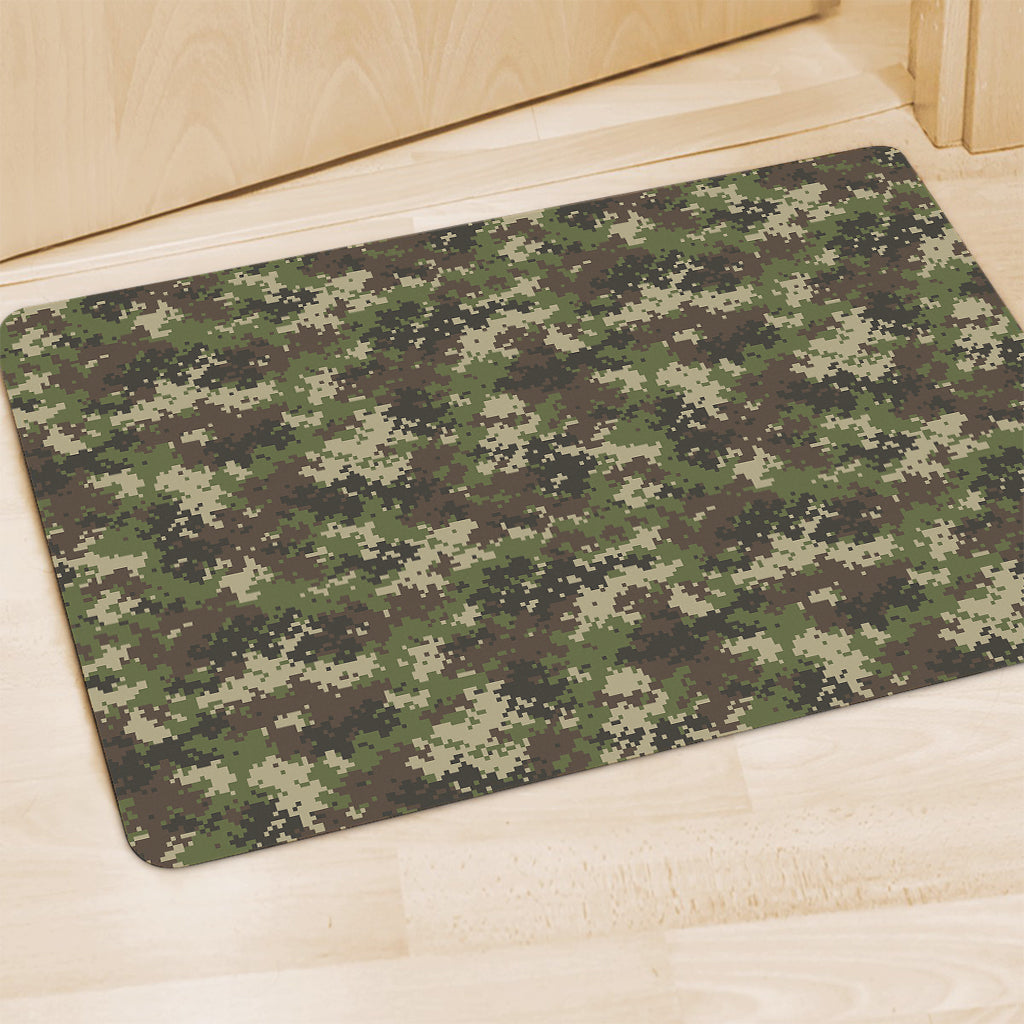 Military Digital Camo Pattern Print Polyester Doormat