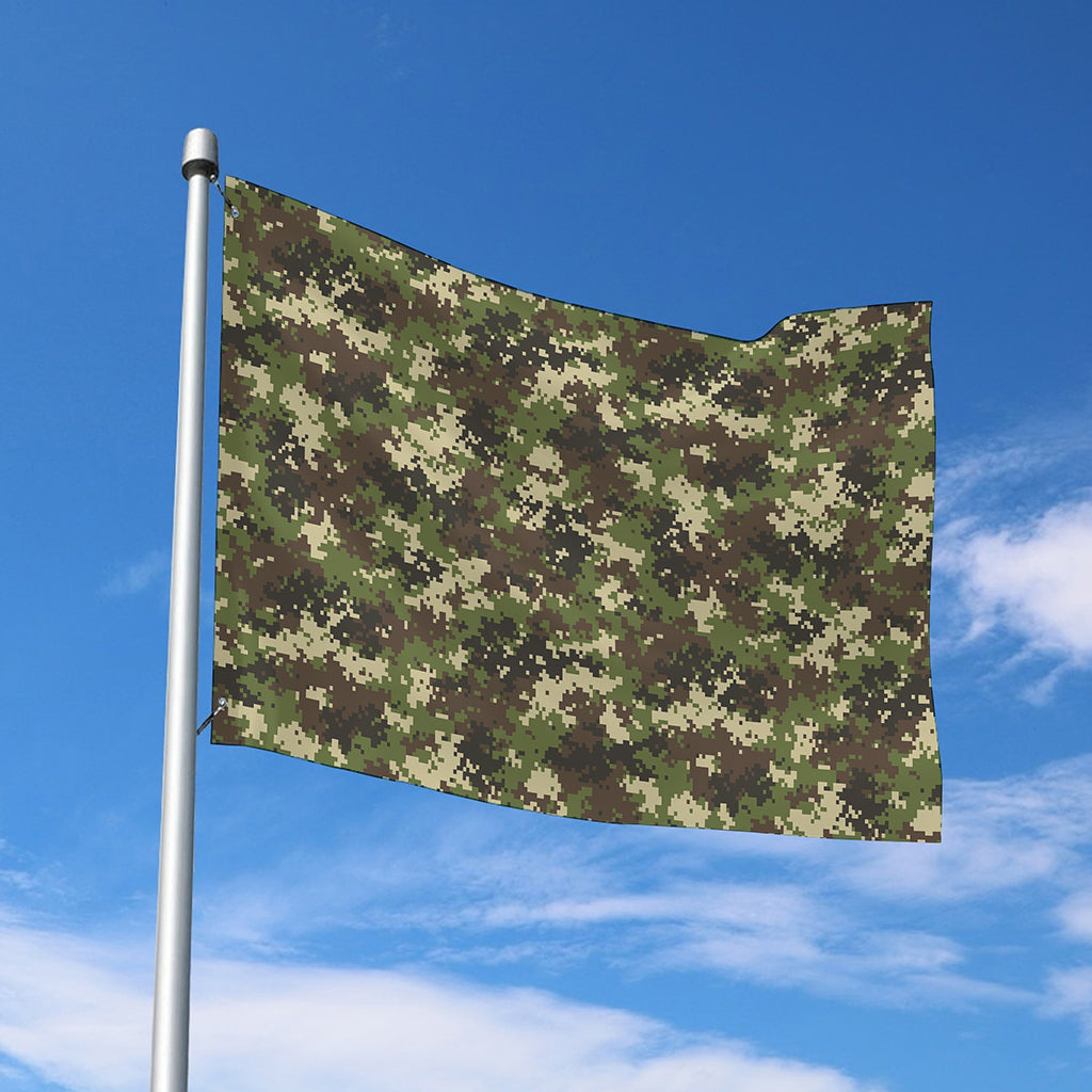 Military Digital Camo Pattern Print Polyester Flag