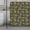 Military Digital Camo Pattern Print Polyester Shower Curtain