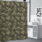 Military Digital Camo Pattern Print Premium Shower Curtain