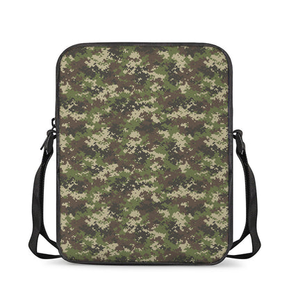 Military Digital Camo Pattern Print Rectangular Crossbody Bag
