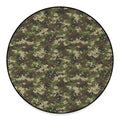 Military Digital Camo Pattern Print Round Floor Mat