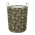 Military Digital Camo Pattern Print Round Laundry Basket