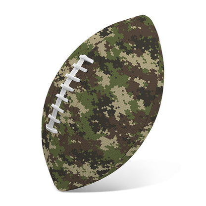 Military Digital Camo Pattern Print Rugby Ball