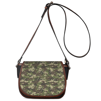 Military Digital Camo Pattern Print Saddle Bag