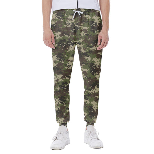 Military Digital Camo Pattern Print Scuba Joggers