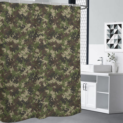 Military Digital Camo Pattern Print Shower Curtain