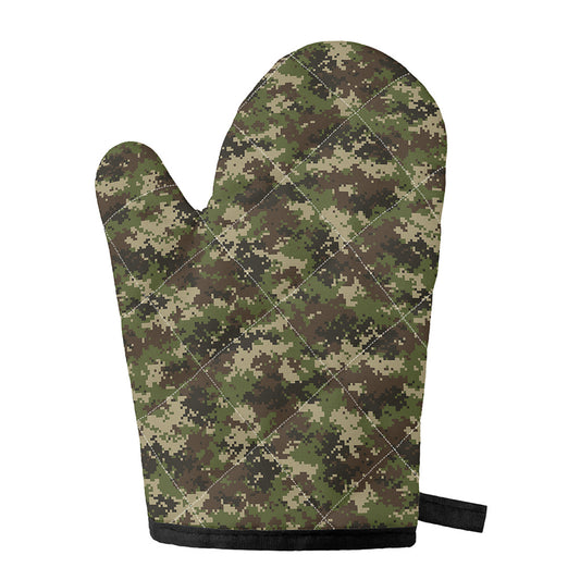 Military Digital Camo Pattern Print Single Oven Mitt