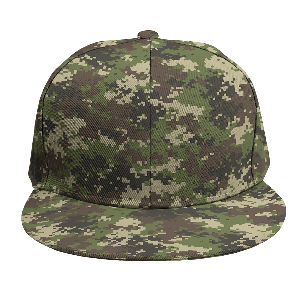 Military Digital Camo Pattern Print Snapback Cap