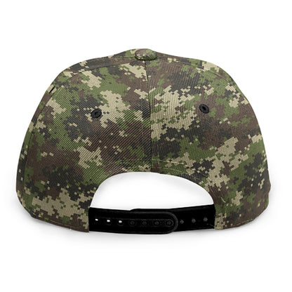 Military Digital Camo Pattern Print Snapback Cap