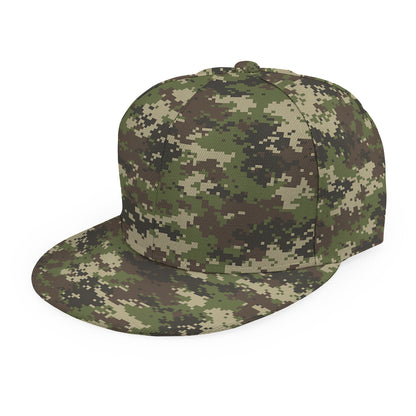 Military Digital Camo Pattern Print Snapback Cap