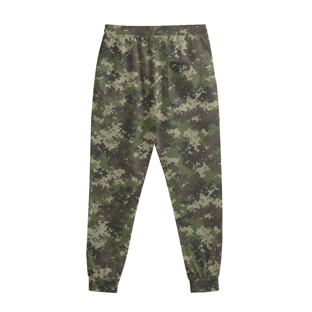 Military Digital Camo Pattern Print Sweatpants
