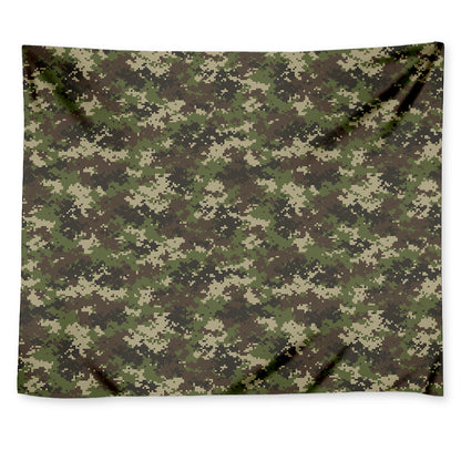 Military Digital Camo Pattern Print Tapestry