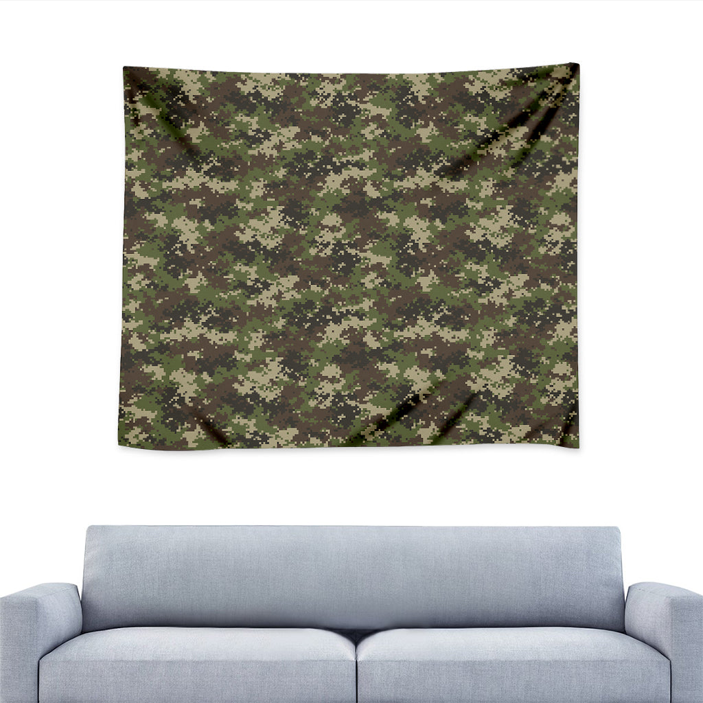 Military Digital Camo Pattern Print Tapestry
