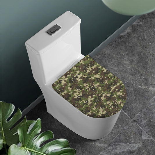 Military Digital Camo Pattern Print Toilet Lid Cover