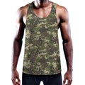 Military Digital Camo Pattern Print Men's Workout Tank Top