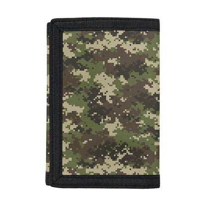 Military Digital Camo Pattern Print Trifold Wallet