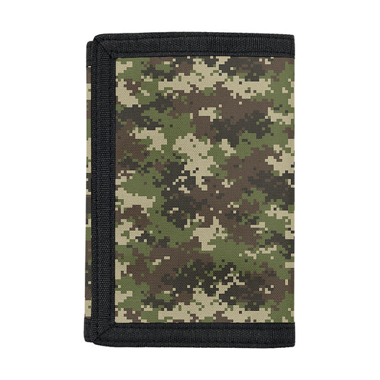 Military Digital Camo Pattern Print Trifold Wallet