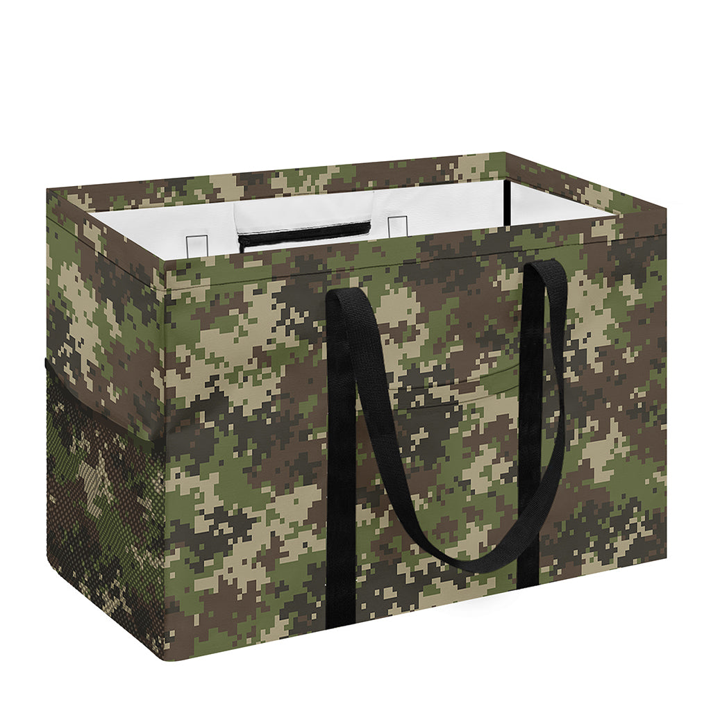 Military Digital Camo Pattern Print Utility Tote Bag