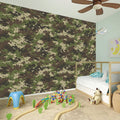 Military Digital Camo Pattern Print Wall Sticker