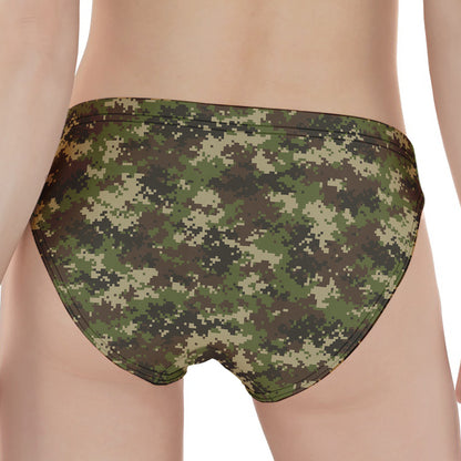 Military Digital Camo Pattern Print Women's Panties