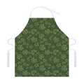 Military Green Camo Flower Pattern Print Adjustable Apron