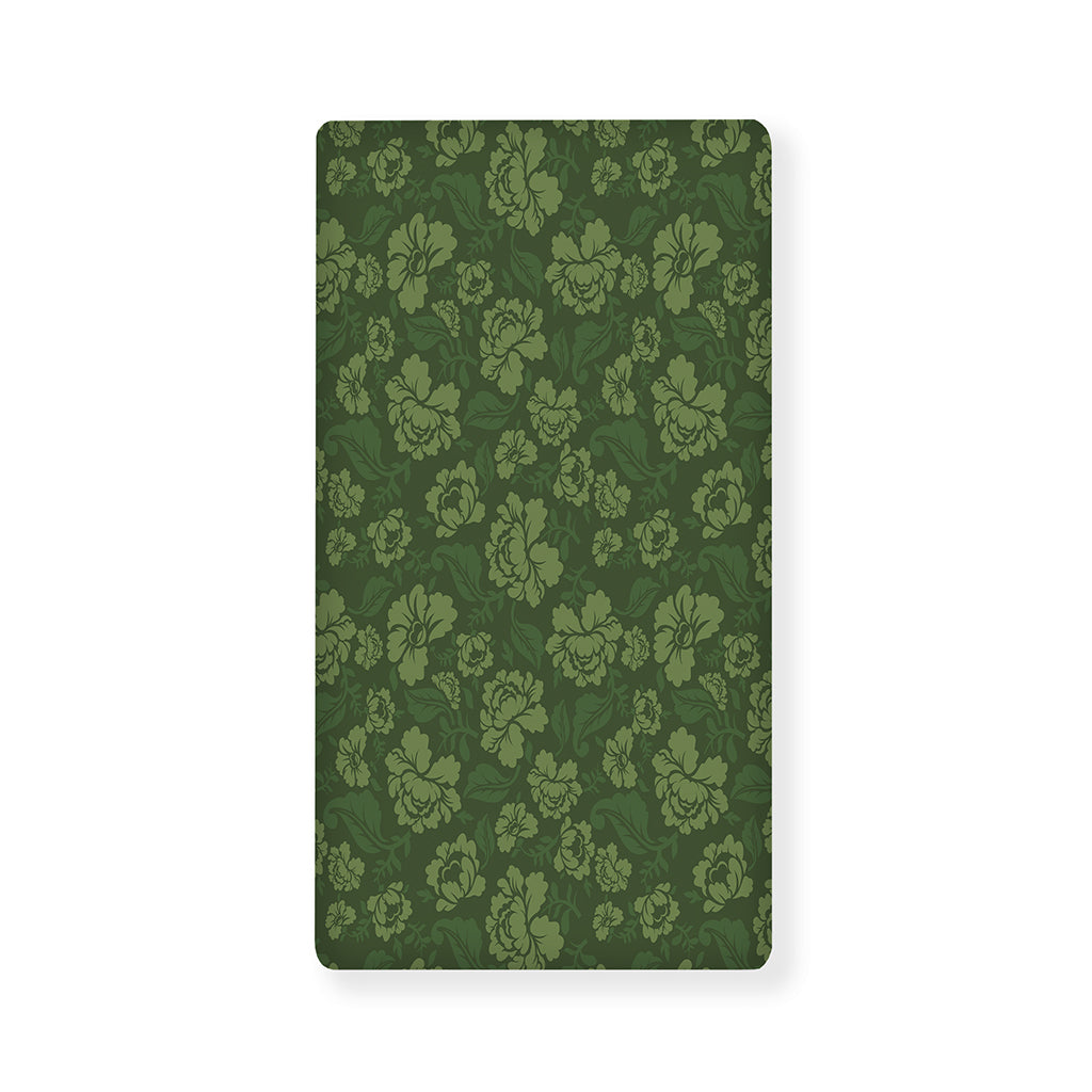 Military Green Camo Flower Pattern Print Baby Crib Sheet