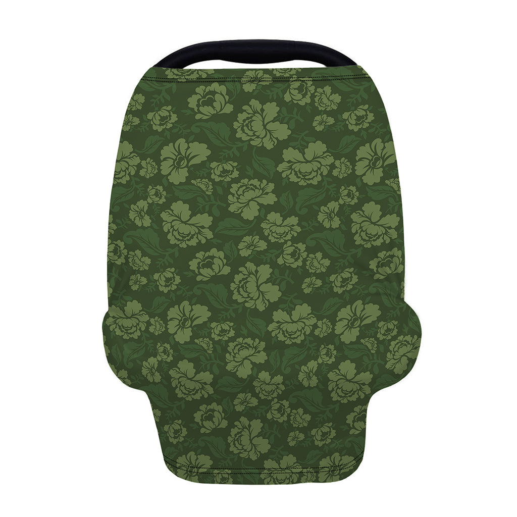 Military Green Camo Flower Pattern Print Baby Seat Cover